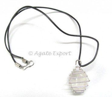 Crystal Tumbled Wrap Pendants.