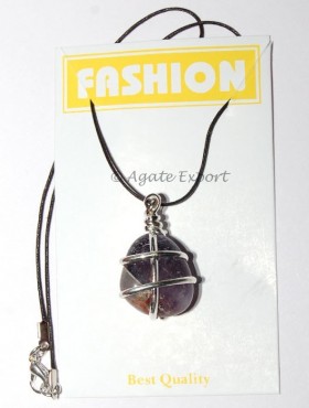 Amethyst Tumbled Pendants