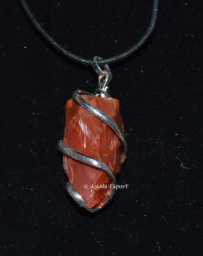 Red Carnelian Wrap Pendant