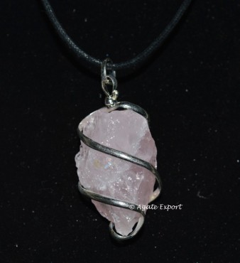 Rose Quartz Wrap Pendant