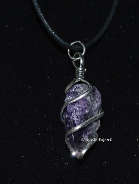 Amethyst Rough Wrap Pendant