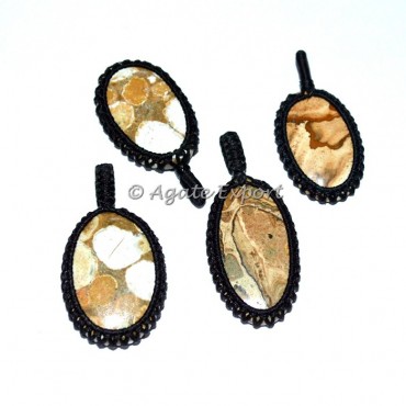 Picture Jasper Wrap Pendants