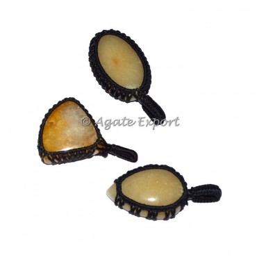 Golden Quartz Wrap Pendants