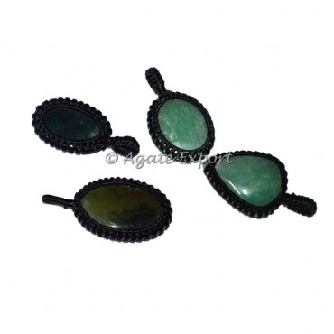 Green Jade Wrap Pendants