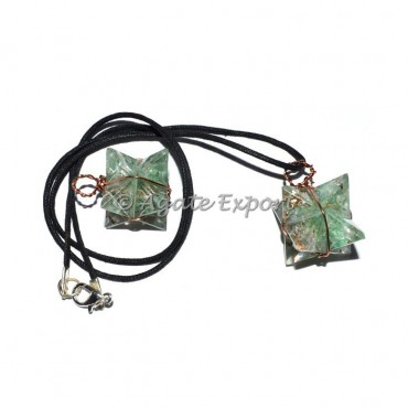 Green Aventurine Merkaba Wrap Pendants