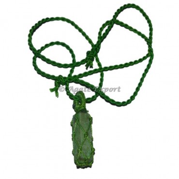 Green Jade Wire Wrapped Pendant