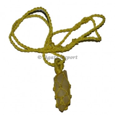 Golden Quartz Wire Wrap Pendants