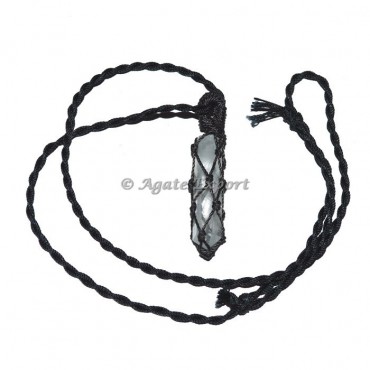 Crystals Pencil Wire Wrap Pendant