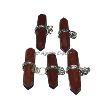 Red Jasper Unique Pencil Pendants