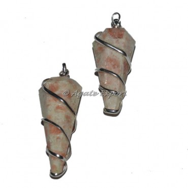 Sunstone Wire Wrapped Pendants
