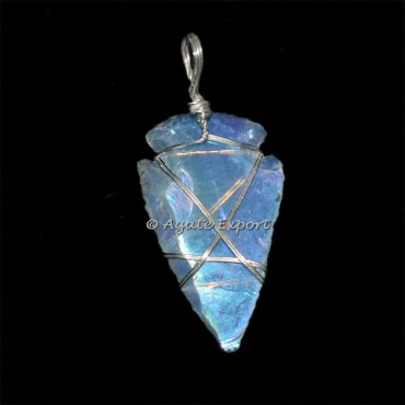 Opalite Arrow wrap Pendants