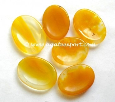 Yellow Onyx Worry Stones.