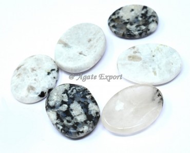 Rainbow Moonstone Worry Stones.