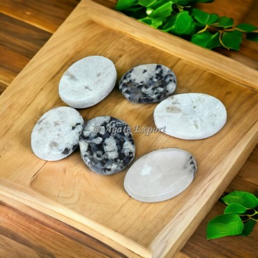 Rainbow Moonstone Worry Stones.