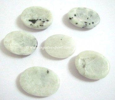Rainbow Moonstone Worry Stones.