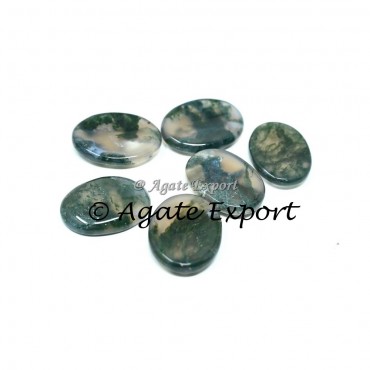 Moss Agate Worry Stones