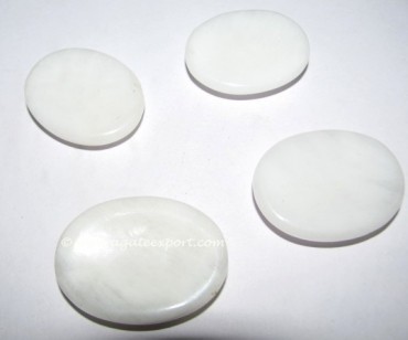 White agate worry stones
