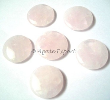 Rose Quartz Palm Stones.