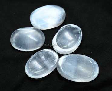Selenite Worry Stone