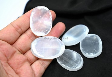 Selenite Worry Stone