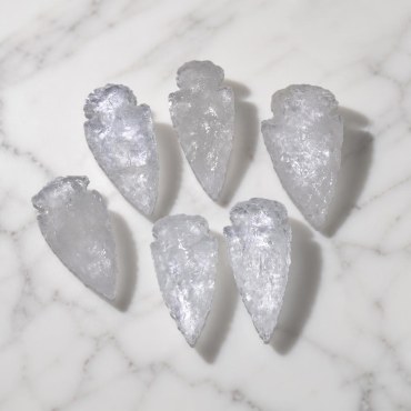 Crystal Quartz Inclusions 2 Inch Agate Arrowheads
